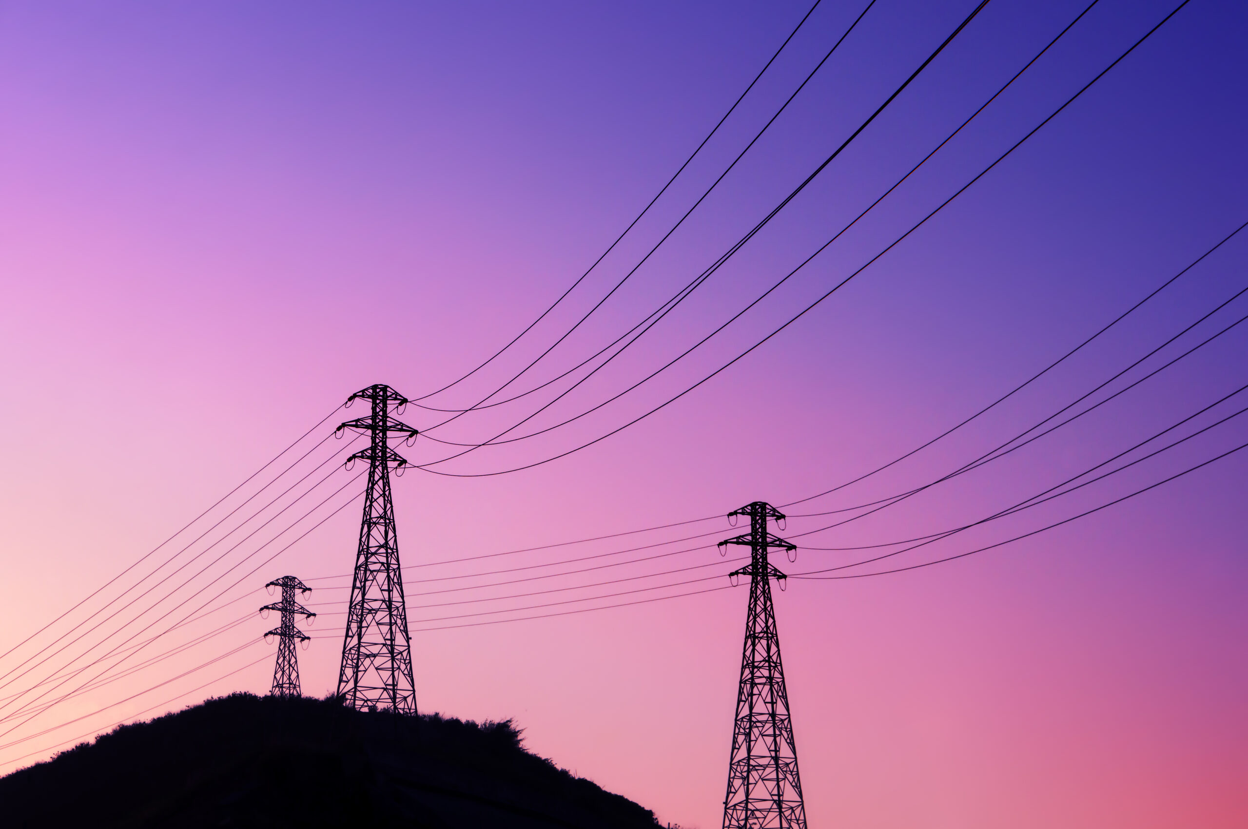 High voltage transmission towers